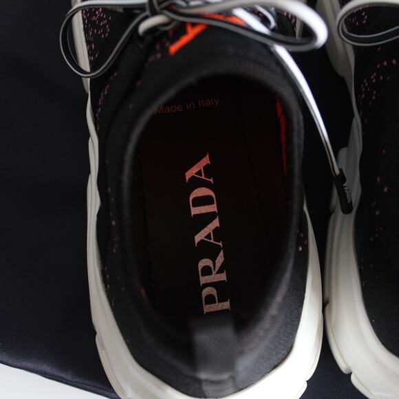 Prada Logo Speckled Lace Up Sneakers - Picture 13 of 15